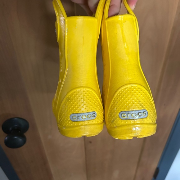 CROCS Kids Yellow Rain & Snow Boots - Picture 3 of 3